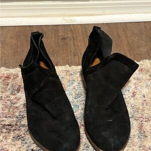 Lucky Brand Black Suede Women's Ankle Boots